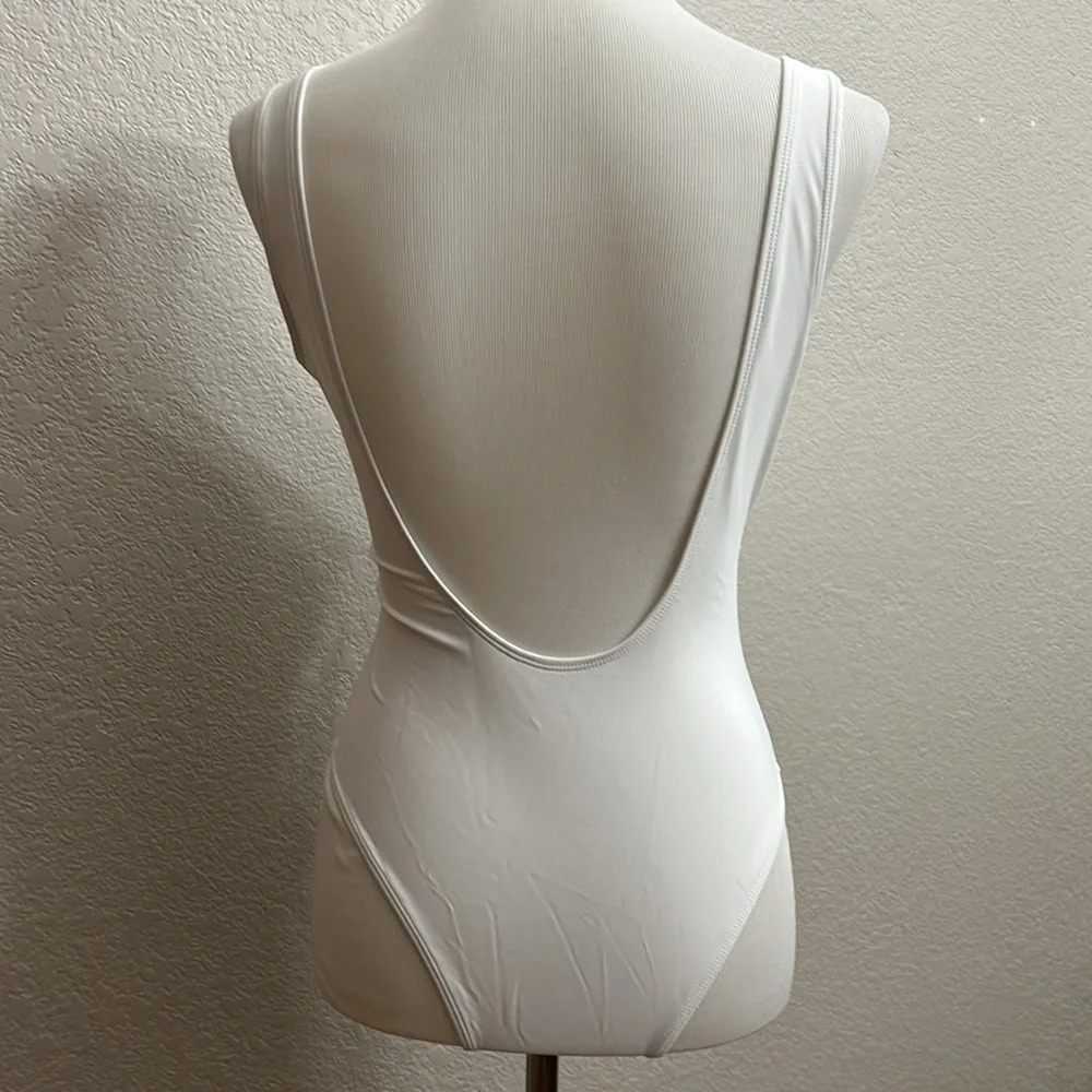 Fashion Nova White Sexy One Piece Swimwear - Picture 2 of 3